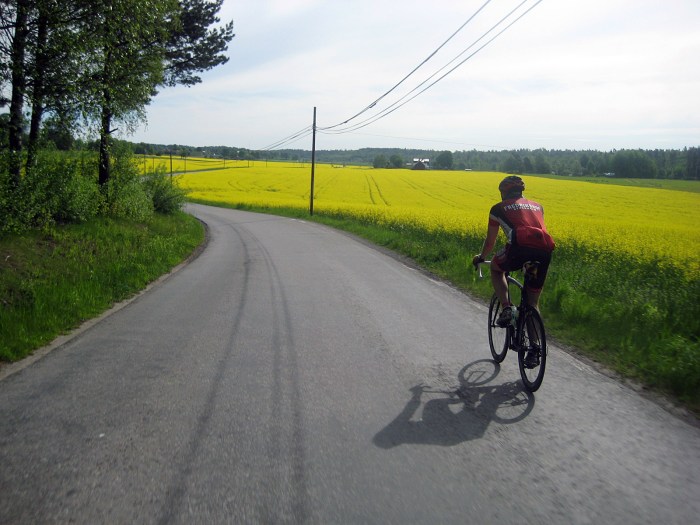 Ren och skär (gul?) njutning i Roslagen. Thomas på Sthlms kanske finaste tvåhjuling just nu.